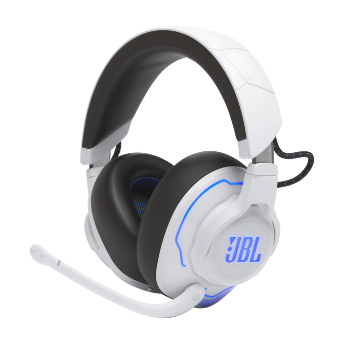 JBL Quantum 910P Console Wireless - White - Wireless over-ear console gaming headset with head tracking-enhanced, Active Noise Cancelling and Bluetooth - Detailshot 5 image number null